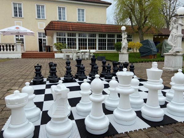 Our chessboard in the hotel garden