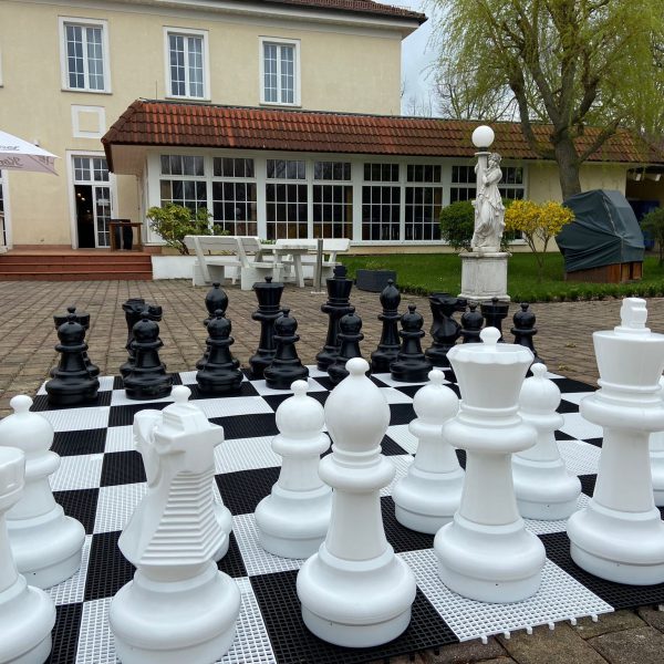 Our chessboard in the hotel garden